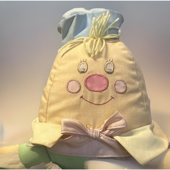 Vintage House of Hatten Humpty Dumpty Plush Doll Pastel Shelf Sitter 12” **READ* - Picture 4 of 9